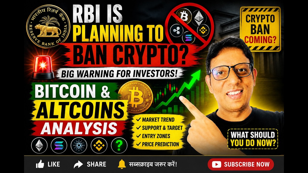 RBI backs crypto ban, tax department big update | Bitcoin and alt coins update