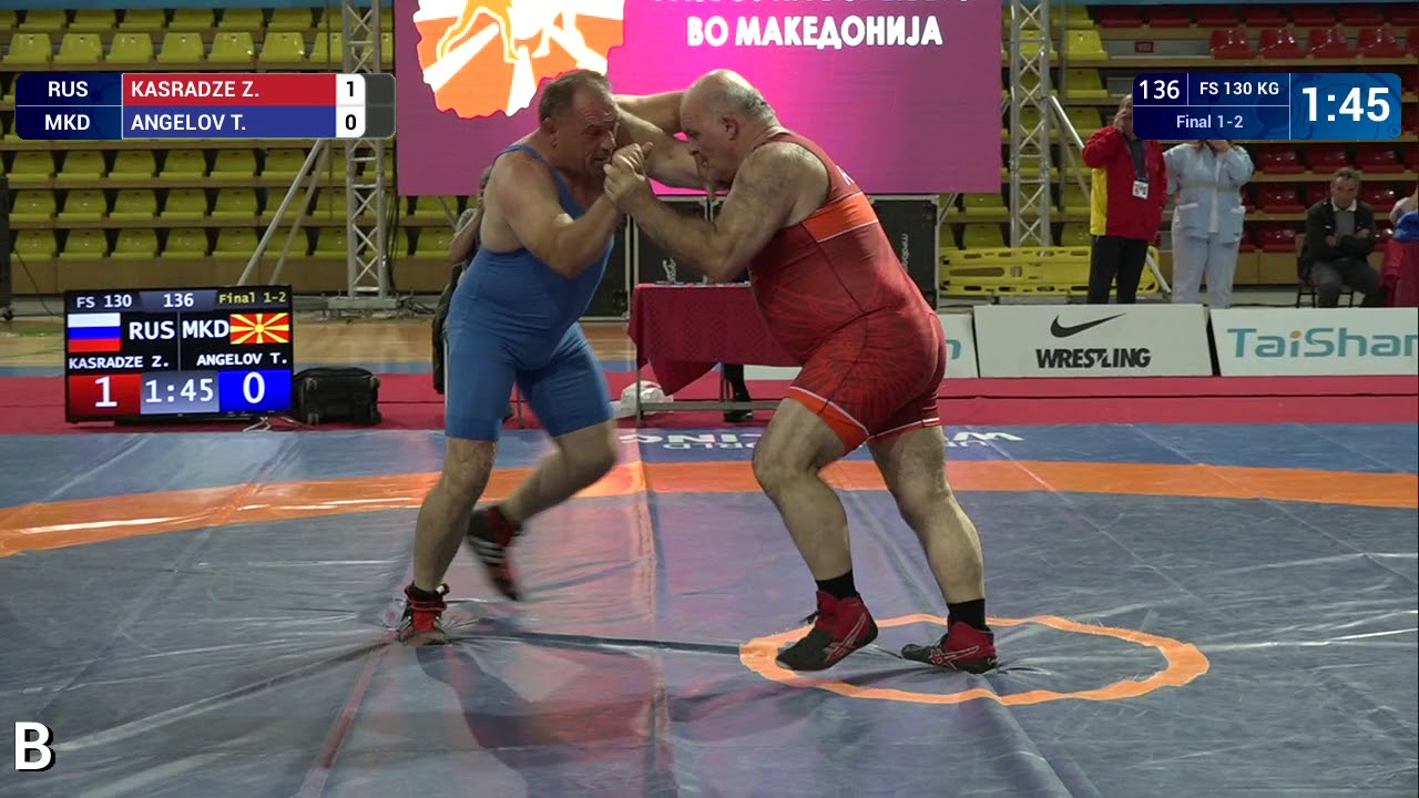 GOLD FS - 130 kg: Z. KASRADZE (RUS) v. T. ANGELOV (MKD)