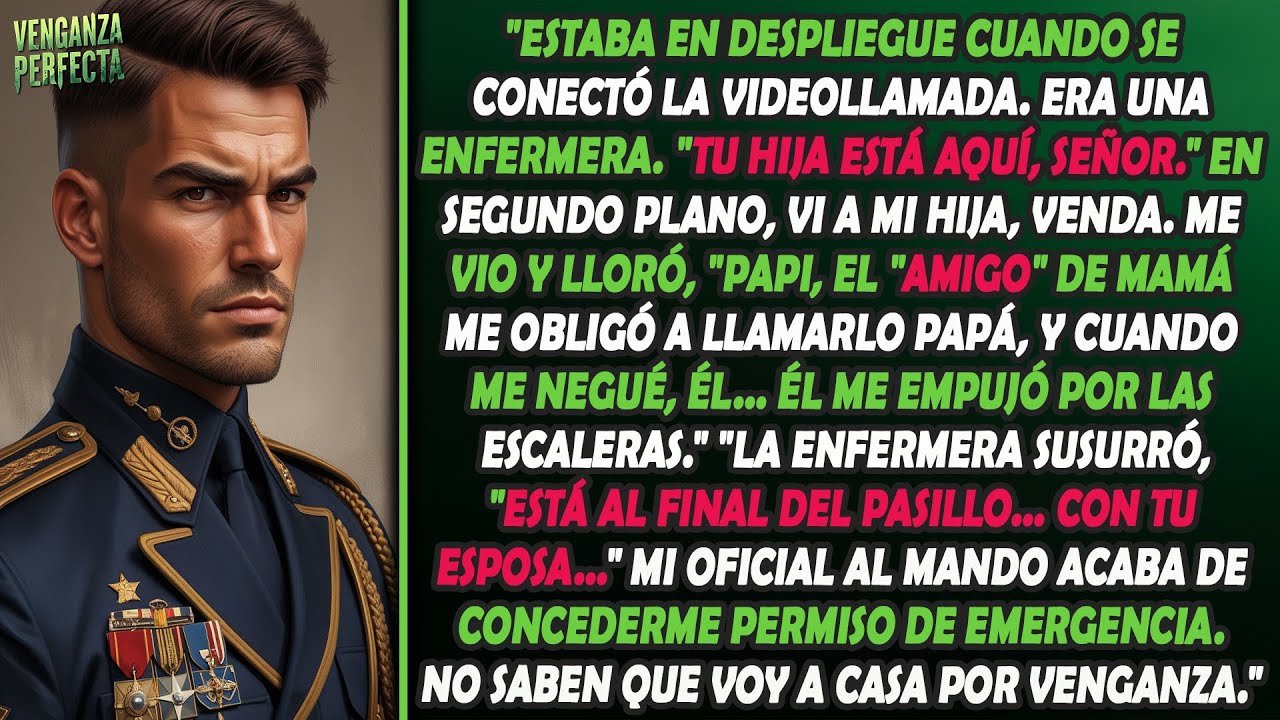 Estaba de despliegue cuando la videollamada se conectó. Era una enfermera con mi hija, así que ...