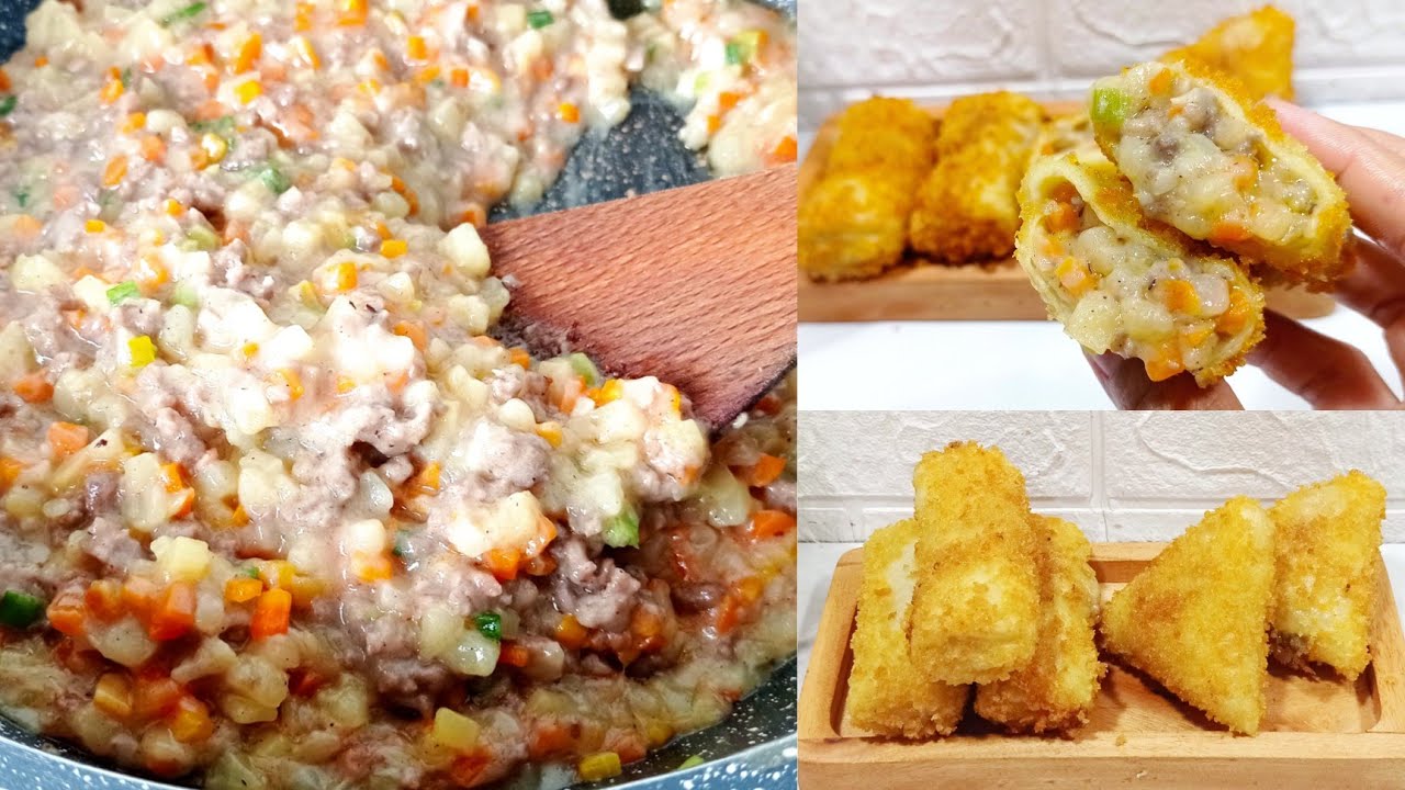 RISOLES RAGOUT DAGING SAPI DENGAN KULIT ANTI SOBEK‼️BONUS TUTORIAL MEMBENTUK RISOLES SEGITIGA