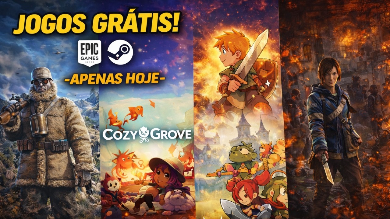 ATUALIZADO: TODOS OS JOGOS GRÁTIS DE HOJE (PC, Celular e Xbox)
