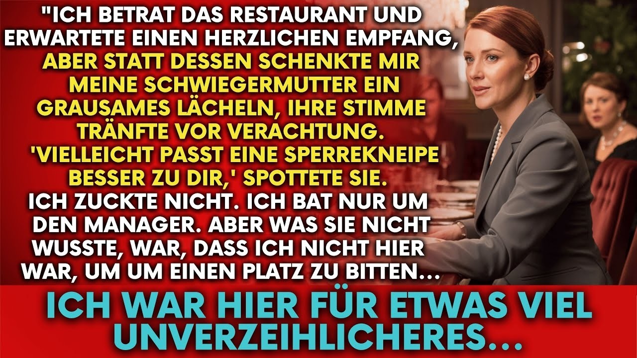 Meine Schwiegermutter verspottete mich im Restaurant, doch mein geheimer Plan zerstörte ihr Ego