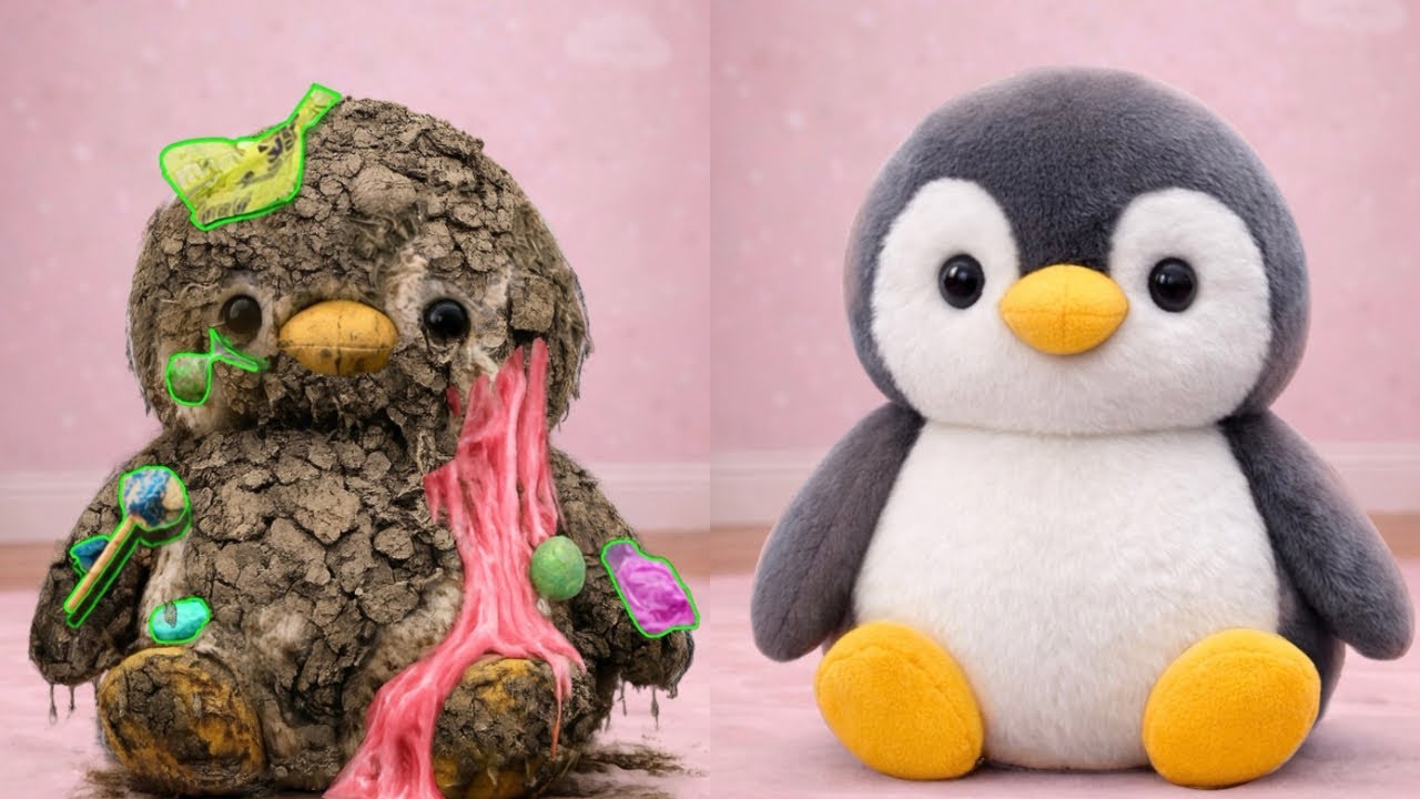 🐧 From Dirty to Spotless! Satisfying Penguin Cleaning Transformation | ASMR