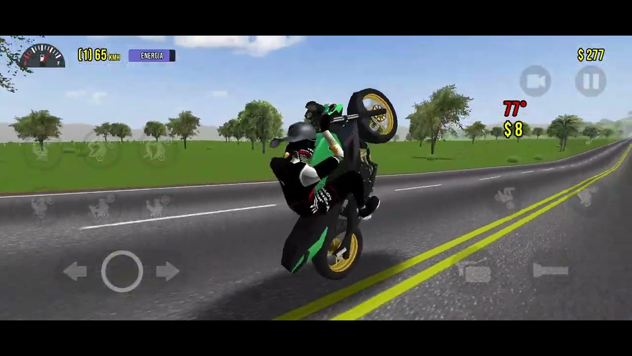 Grau Wheelie Moto 