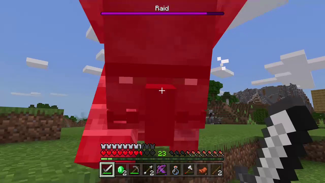 1st Pillager Raid  Minecraft