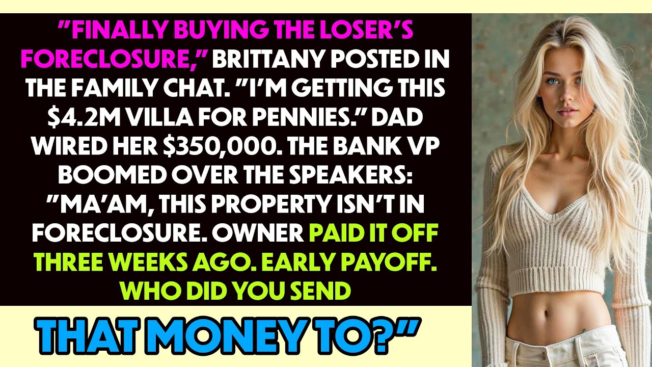 Sister 'Bought' My Foreclosed Beach House — Then The Bank VP Revealed My $1.2M Early Payoff