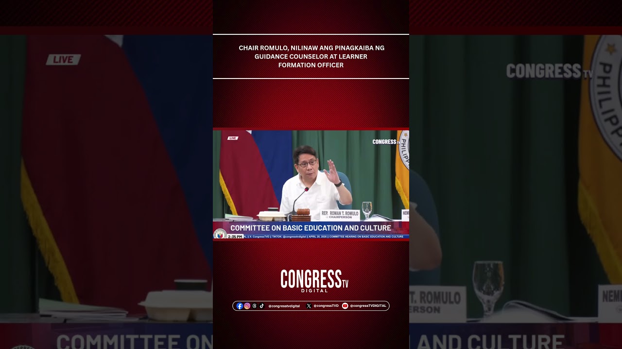 Chair Romulo, nilinaw ang pinagkaiba ng guidance counselor at learner formation officer