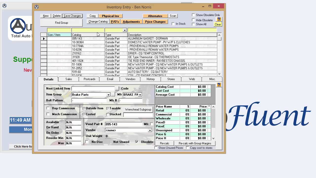 Changing Catalog Numbers