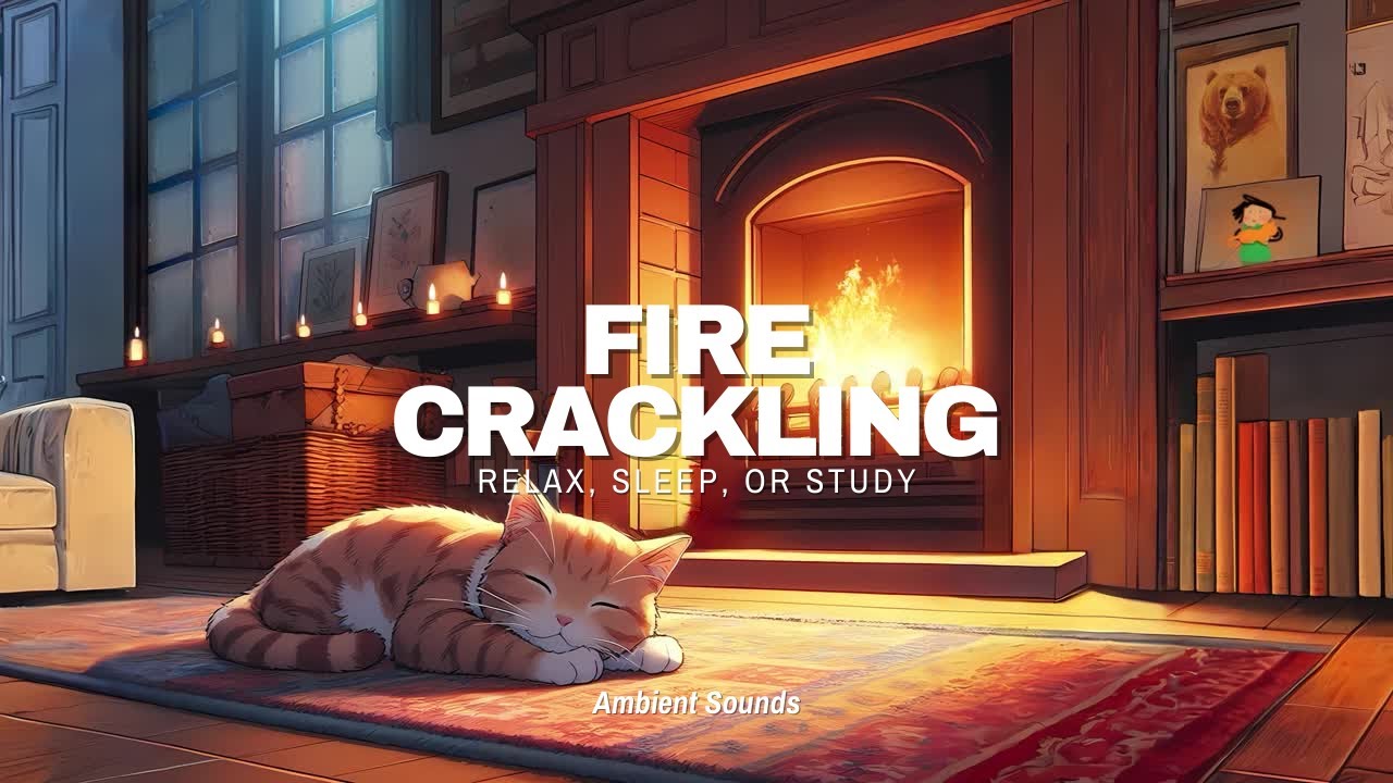 Fireplace for Sleep🔥| Warm, Cozy Ambience & Relaxation (3 Hours)