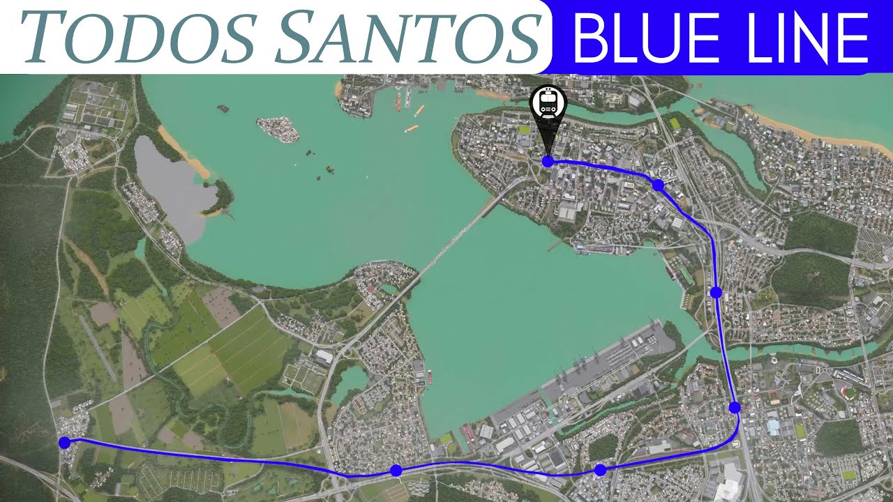 Blue Line Metro - First Person Train Ride in Todos Santos (Cities: Skylines 1)
