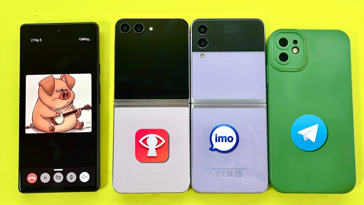Social Media Skred+IMO+Telegram Incoming Outgoing Call Google Pixel 6, Samsung Z Flip, iPhone 11 