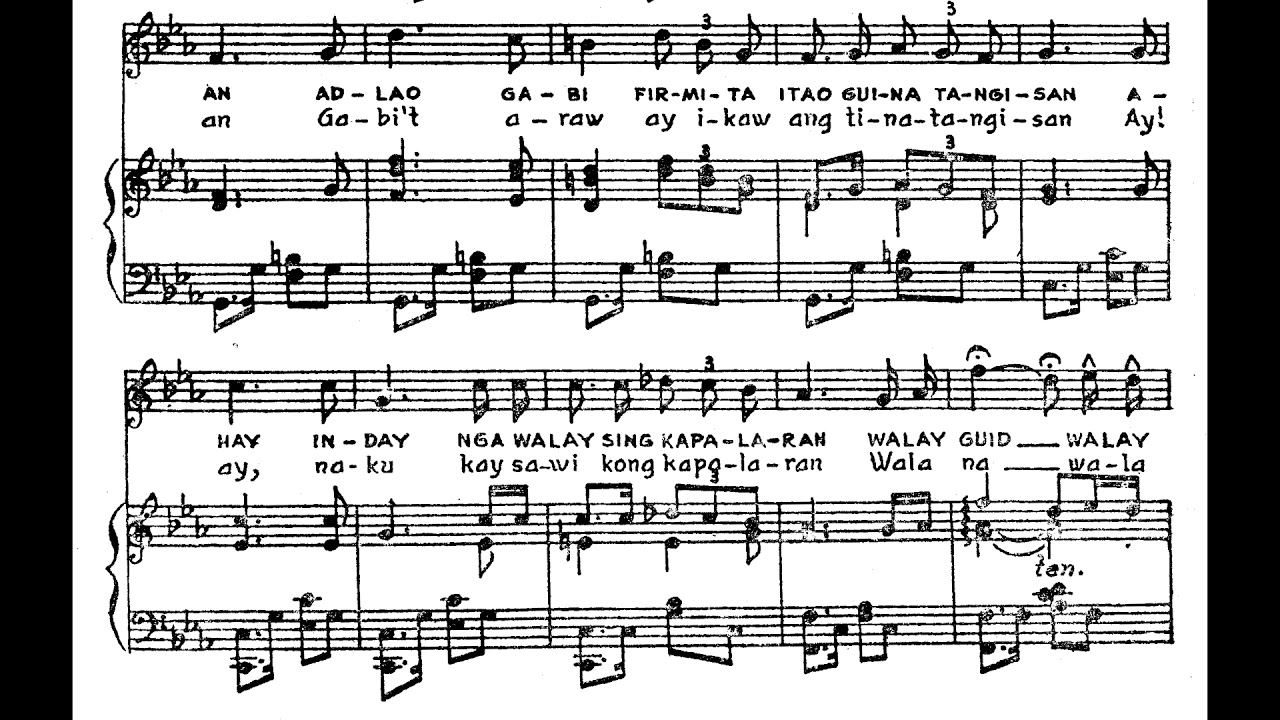 Ay kalisud sung by Jovita Fuentes