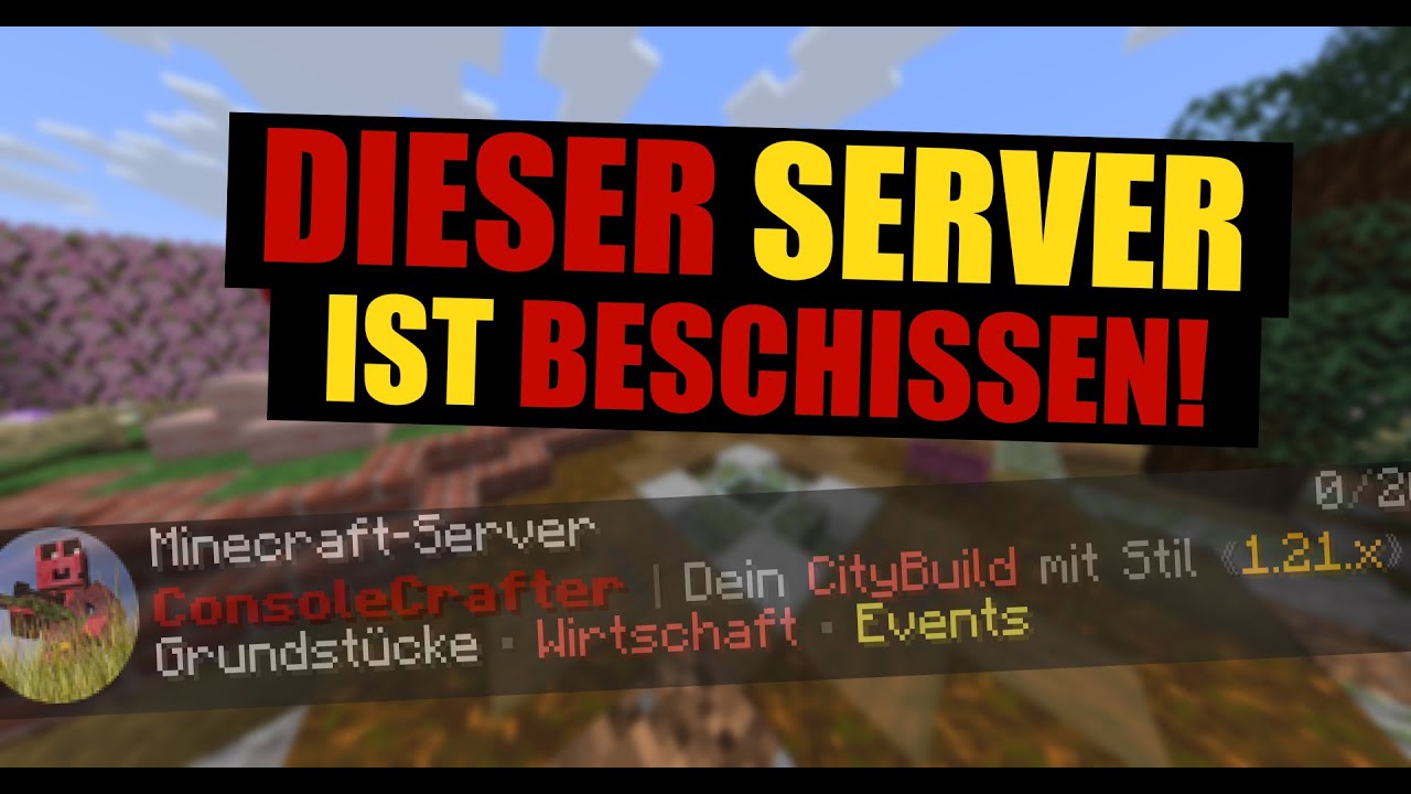 Mal wieder ein BESCHISSENER MINECRAFT CITYBUILD/SMP Server! | Minecraft Server Vorstellung | 1.21.8