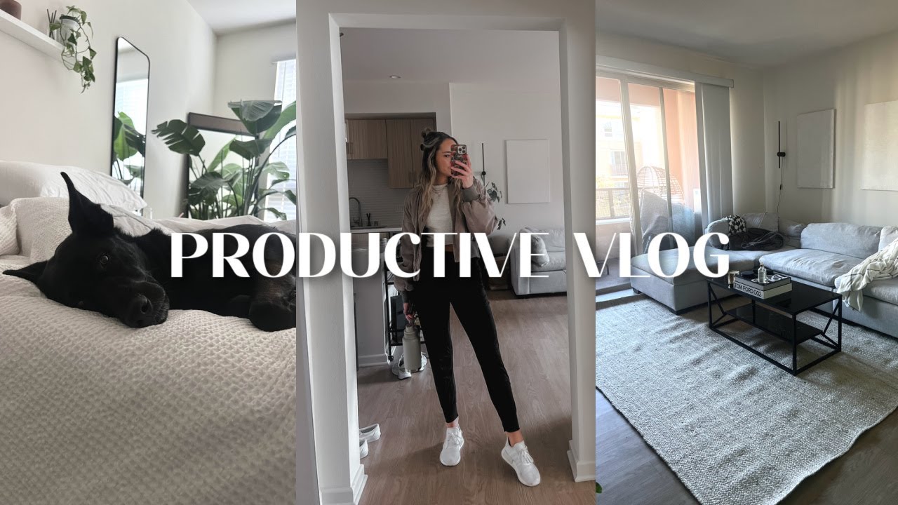 PRODUCTIVE VLOG: teaching classes, new living room rug + winter skincare routine