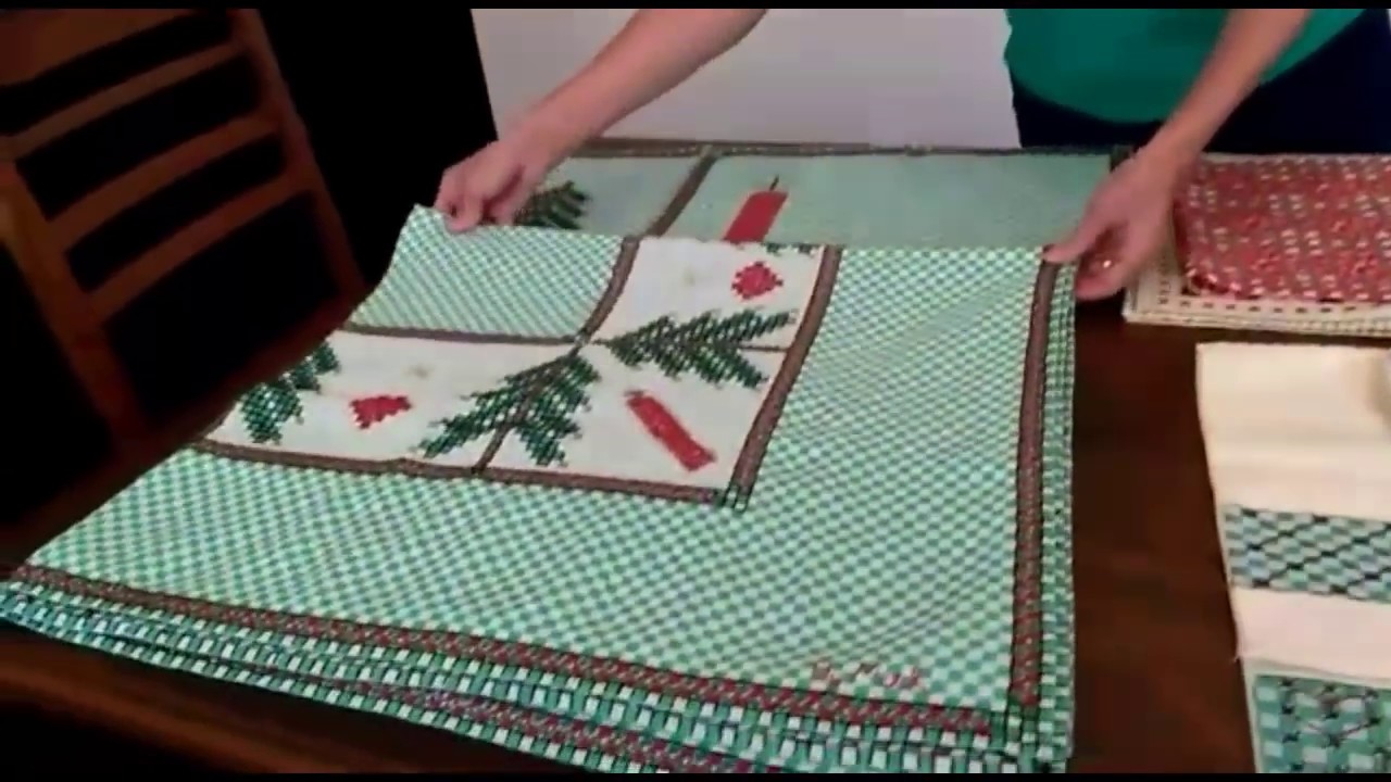 BORDADO EM TECIDO XADREZ - IDÉIAS PARA DECORAÇÃO DE NATAL