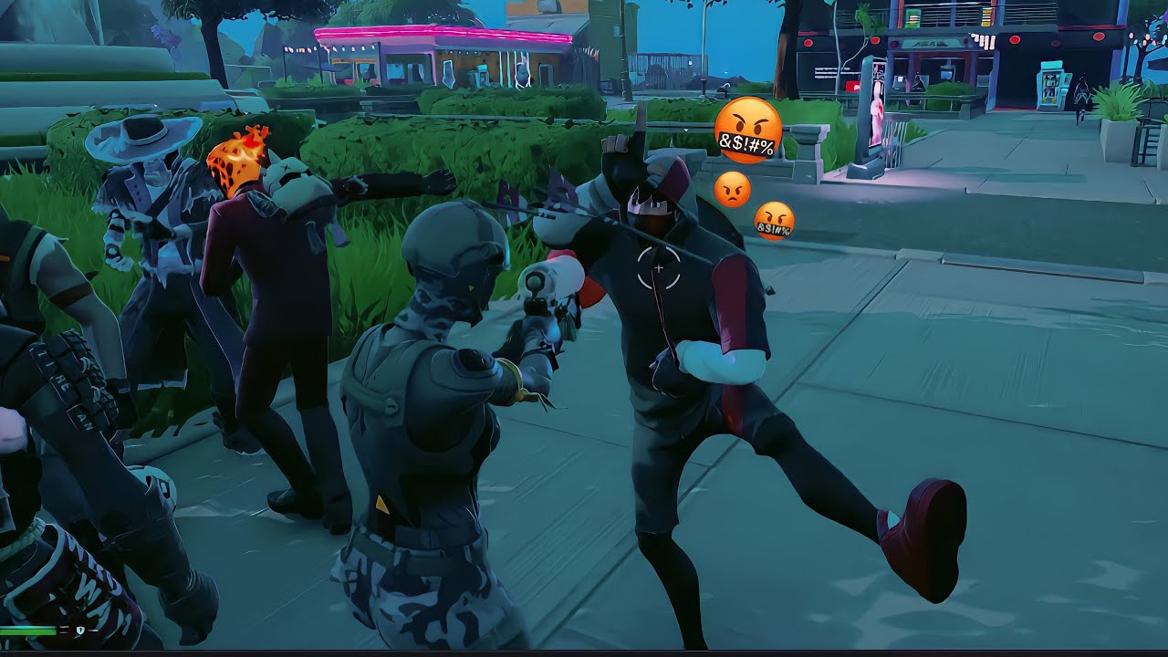 Flexing Rare Emotes using Elite Agent Skin in Party Royale