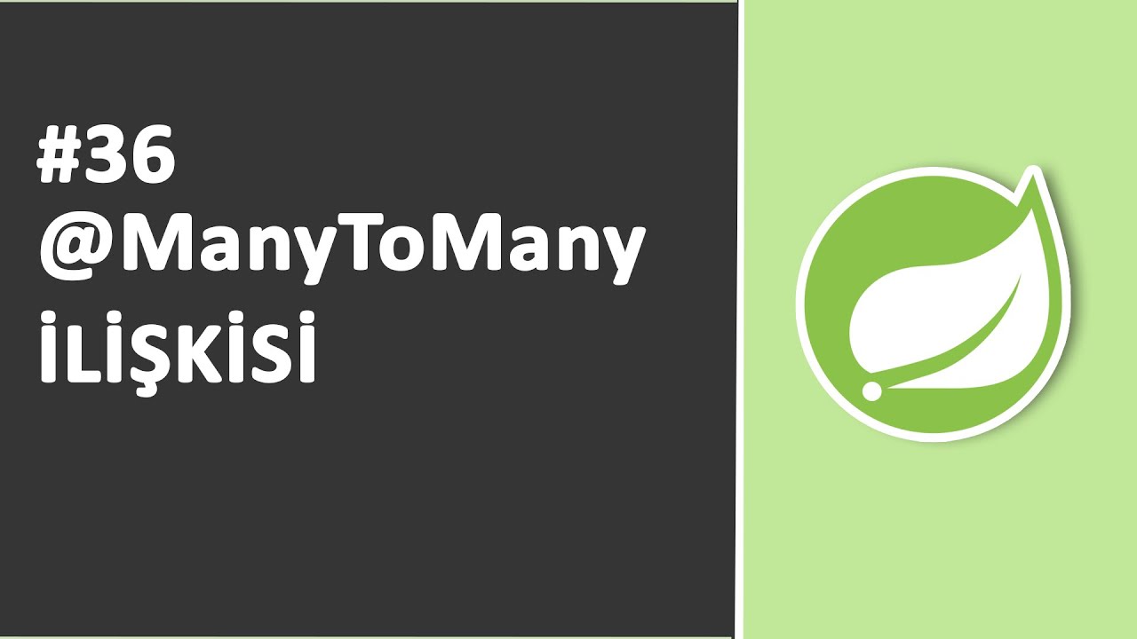 36) @ManyToMany İlişkisi | Spring Data JPA | SPRİNG Dersleri