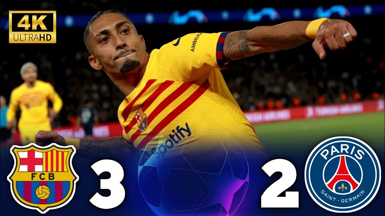 Полный обзор - Барселона (3-2) Пари Сен-Жермен ⚡🏅Лига чемпионов [2024] Безумие Рифиньи ¦ 4k ✨