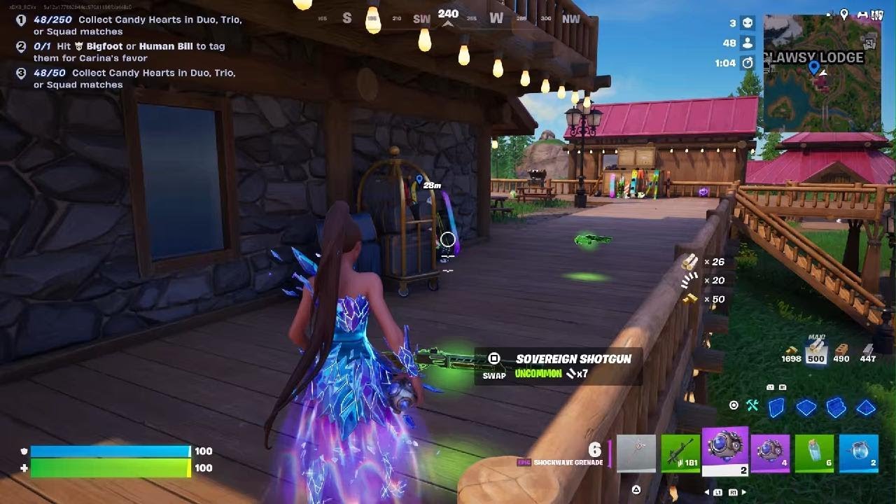 Fortnite trying the ariana grande skin
