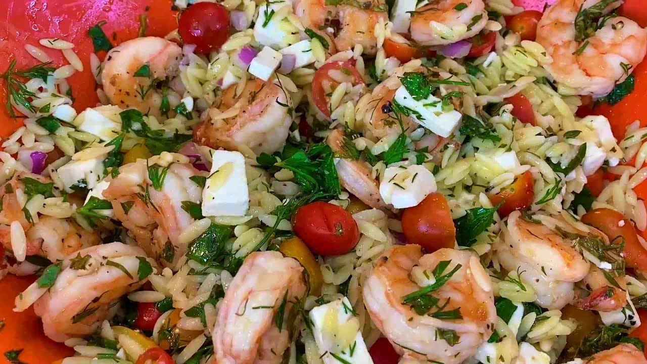 Herbed Shrimp Orzo Salad / Light Summertime Pasta Salad