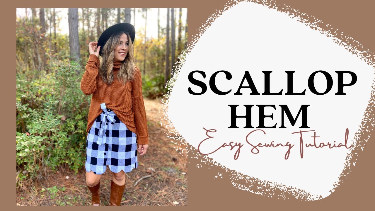 Sew The Scallop Hem Of The Button A-Line Skirt With Me!