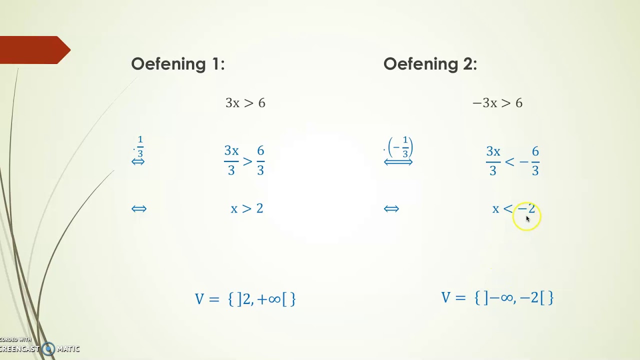 Ongelijkheden: algebraïsch oplossen