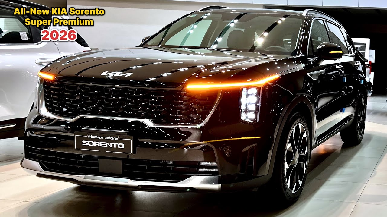 Новинка! KIA Sorento 4X Super Premium 2026 года — обновленный экстерьер и интерьер.