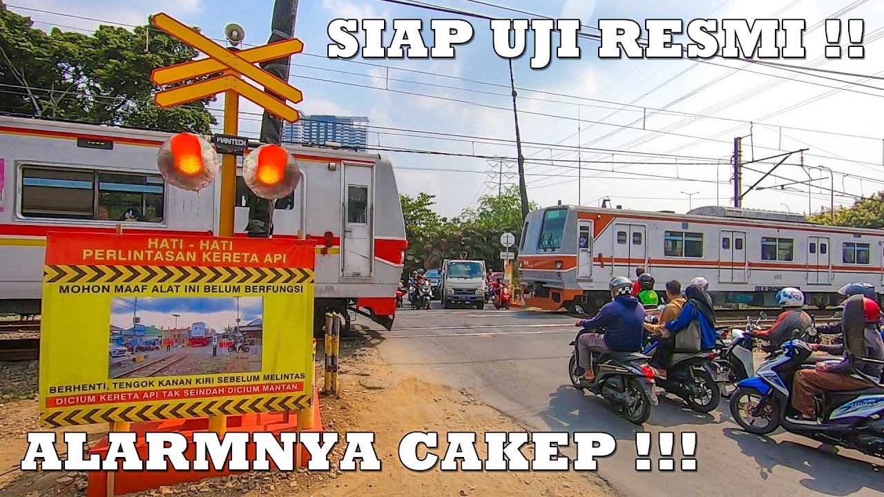 INI ALARMNYA !! Palang Perlintasan Baru Wantech JPL 15 Rawa Buaya Siap Di Uji Coba Dinas