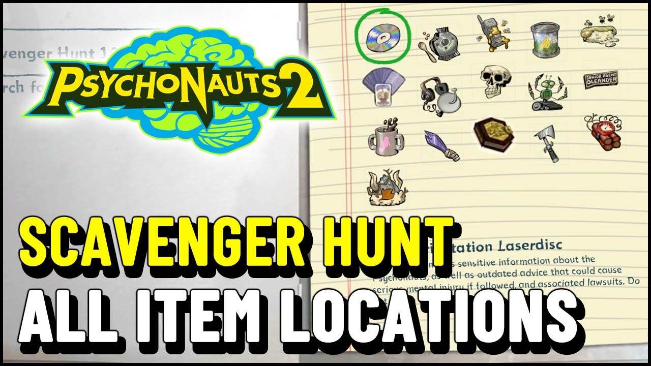 Psychonauts 2 SCAVENGER HUNT All Item Locations (Keep Your Shirt On Trophy)