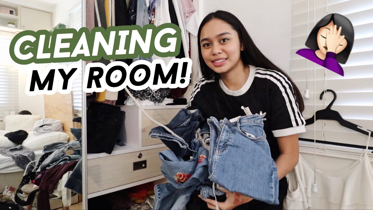CLEANING MY ROOM! + Declutter Makeup & Closet | ThatsBella
