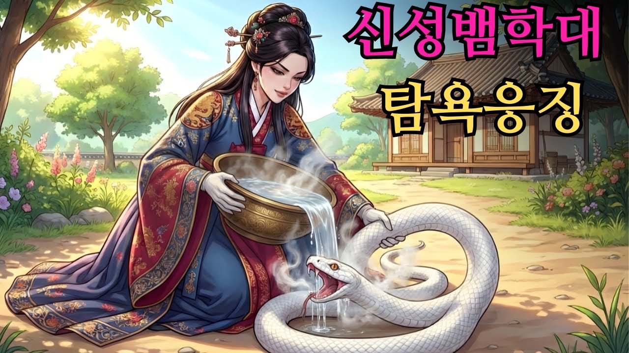 신성한 뱀에게 끓는 물을 부은 탐욕스러운 여자는 예상치 못한 응징을 받았다.|민담 |전설 |설화 |옛날이야기 |오디오북