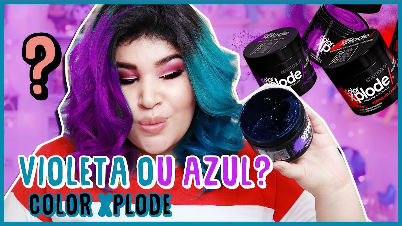 💙É ROXO OU AZUL? MÁSCARA  COLOR XPLODE VIOLETA BOOM [Beauty Color]