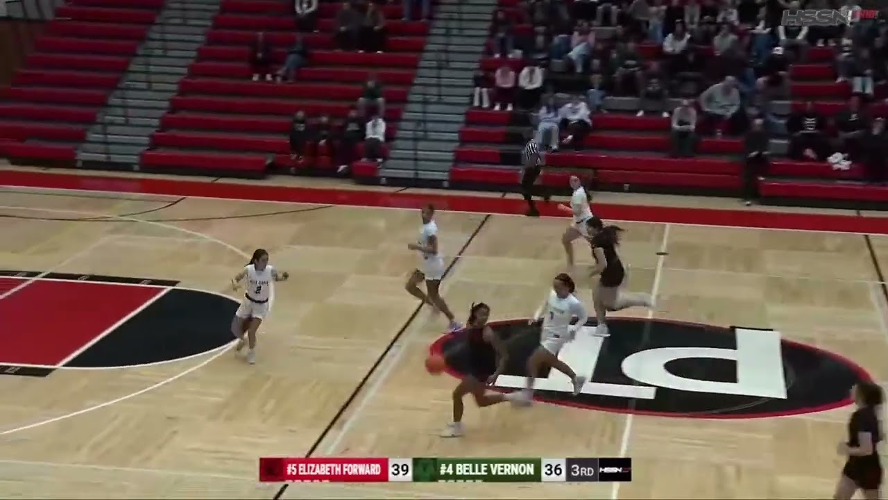 HSSN Highlights: WPIAL Girls Basketball 4A Quarterfinals - Elizabeth Forward vs. Belle Vernon