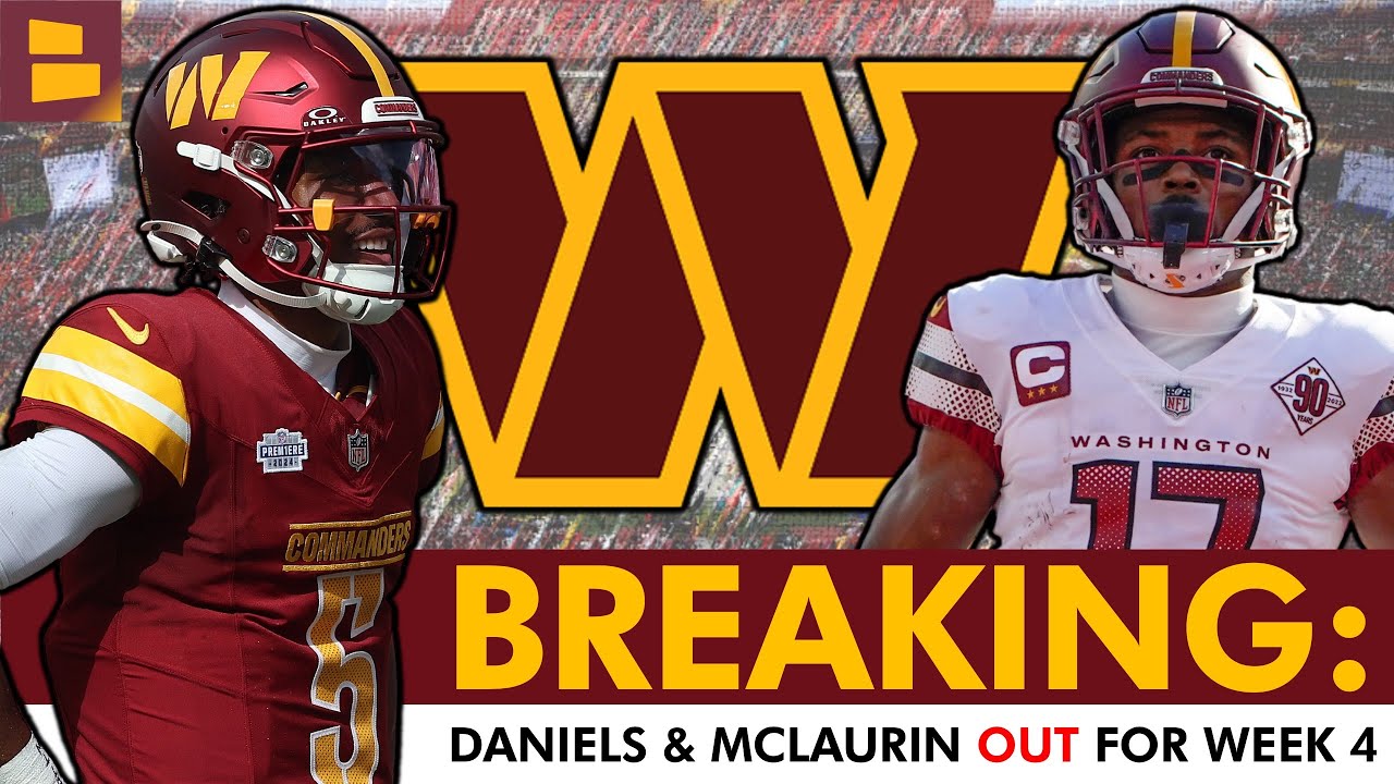 BREAKING: Jayden Daniels, Terry McLaurin & 2 Other Commanders Starters OUT For Week 4 vs. ATL