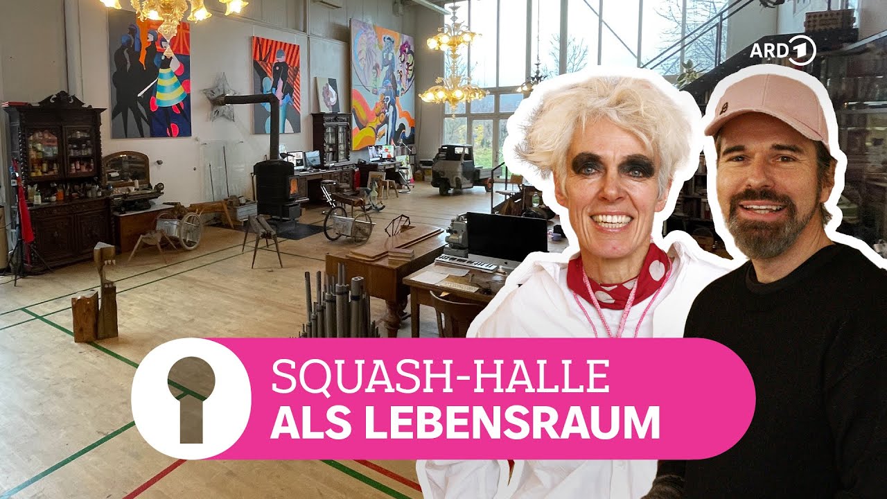 Wohnen und arbeiten in einer alten Sporthalle | ARD Room Tour
