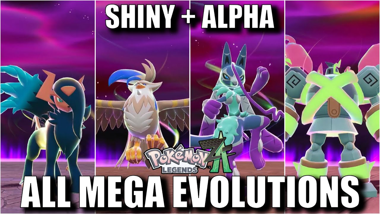 All Shiny Alpha Mega Evolutions in Legends Z-A