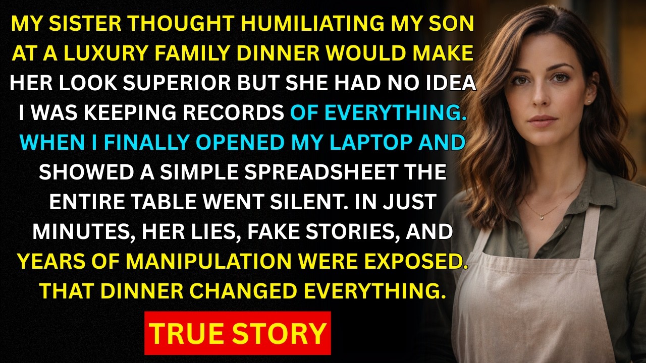 MY SISTER MOCKED MY SON IN FRONT OF EVERYONE—UNTIL MY SPREADSHEET DESTROYED HER LIES