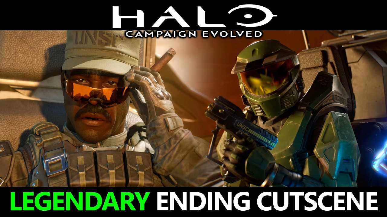 Halo Campaign Evolved - Legendary Ending (New Secret Johnson Cutscene & Post-Credits)