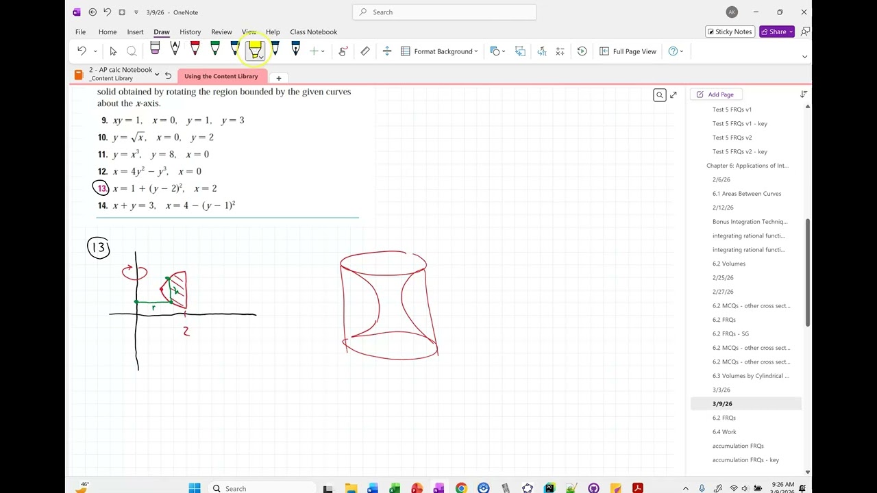 3/9/26 ap calc - 2nd hour