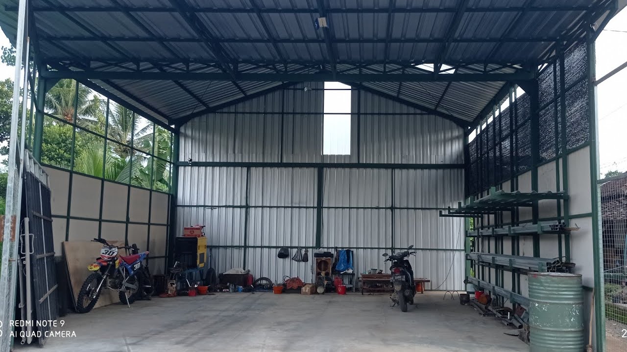 kontruksi gudang CNP bentangan 8.5 m