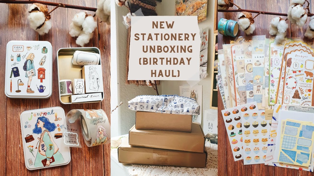 New stationery unboxing (Birthday haul, Cute things from Japan, Journal pages shop , London Gifties)