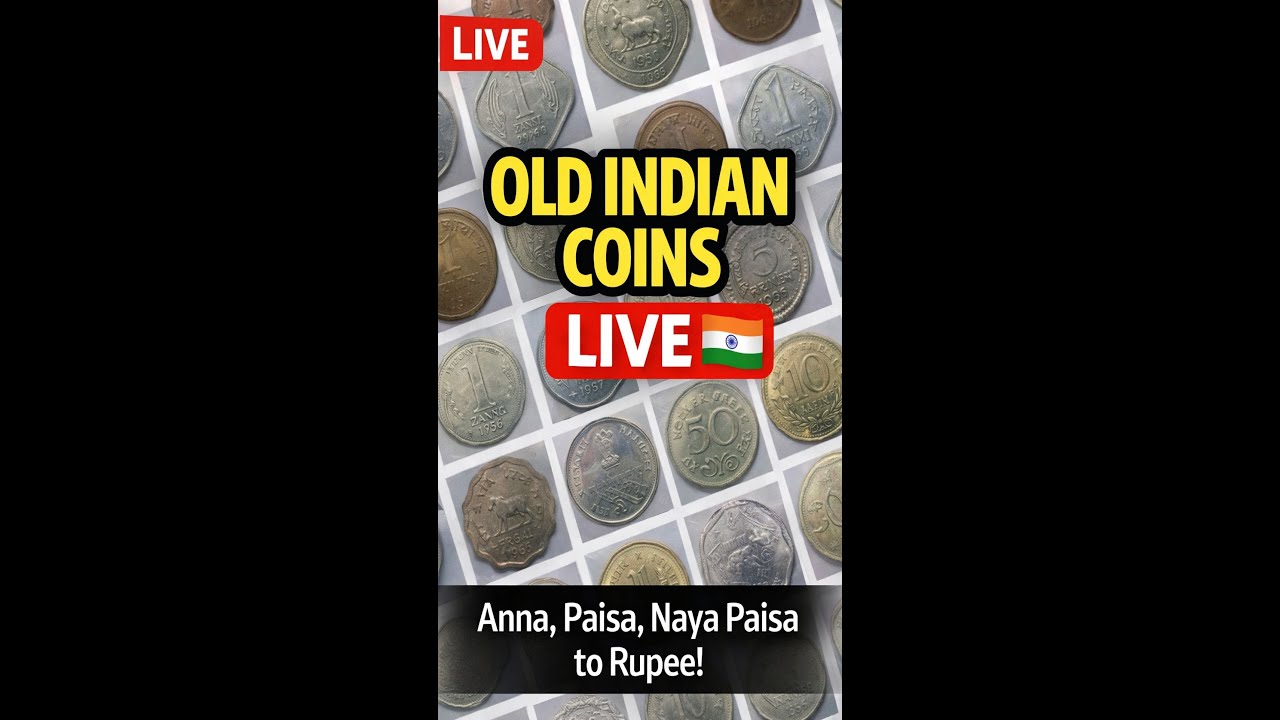Purane Bharatiya Sikke LIVE | Anna, Paisa, Naya Paisa se Rupee Tak | Old Indian Coins #live #coin