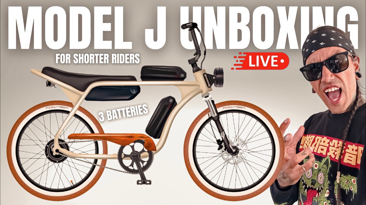 The First Moped Style E-Bike with 3 Batteries & 150 Miles Longest Range - Model J LIVE Unboxing!