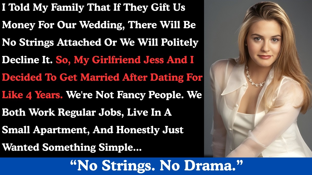 I told my family that if they gift us money for our wedding, there will be no strings attached