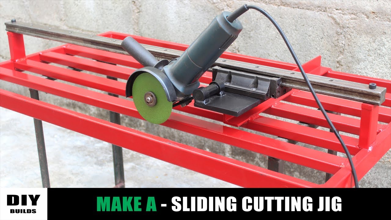 Make A Angle Grinder Sliding Cutting Jig | DIY
