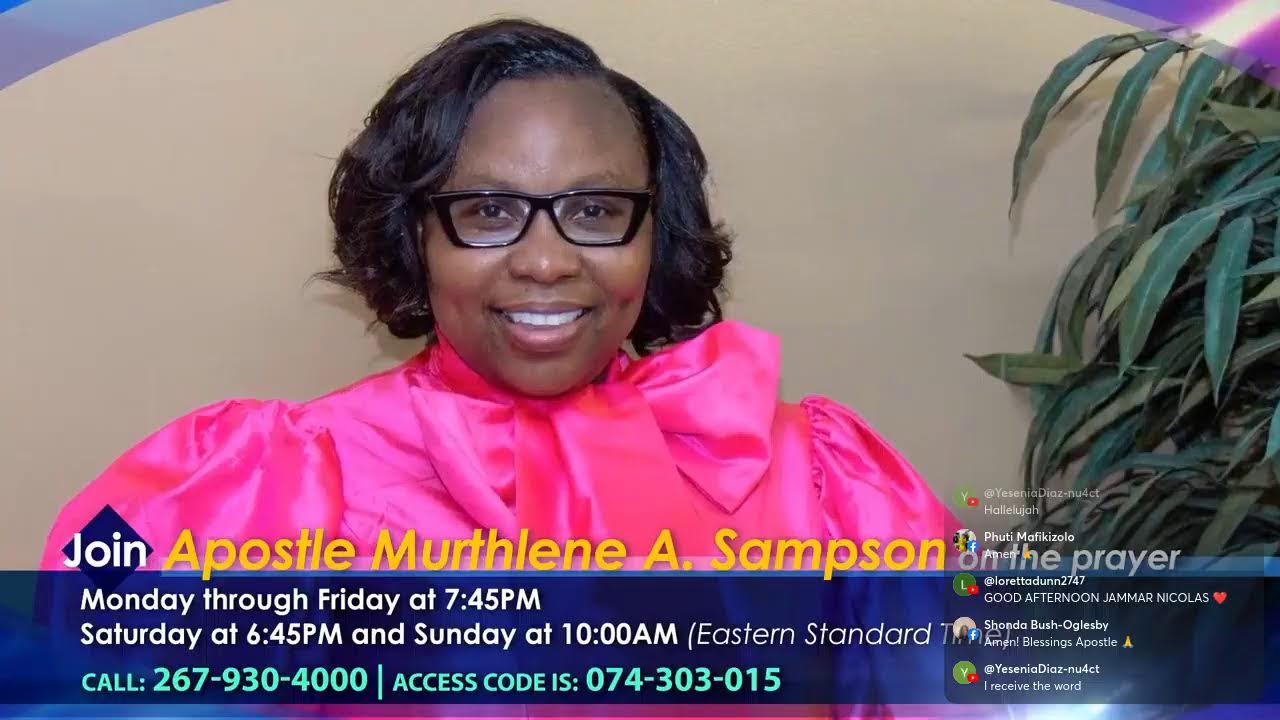 Must not God’s prophet stand in their place?  - Apostle Murtlene A. Sampson