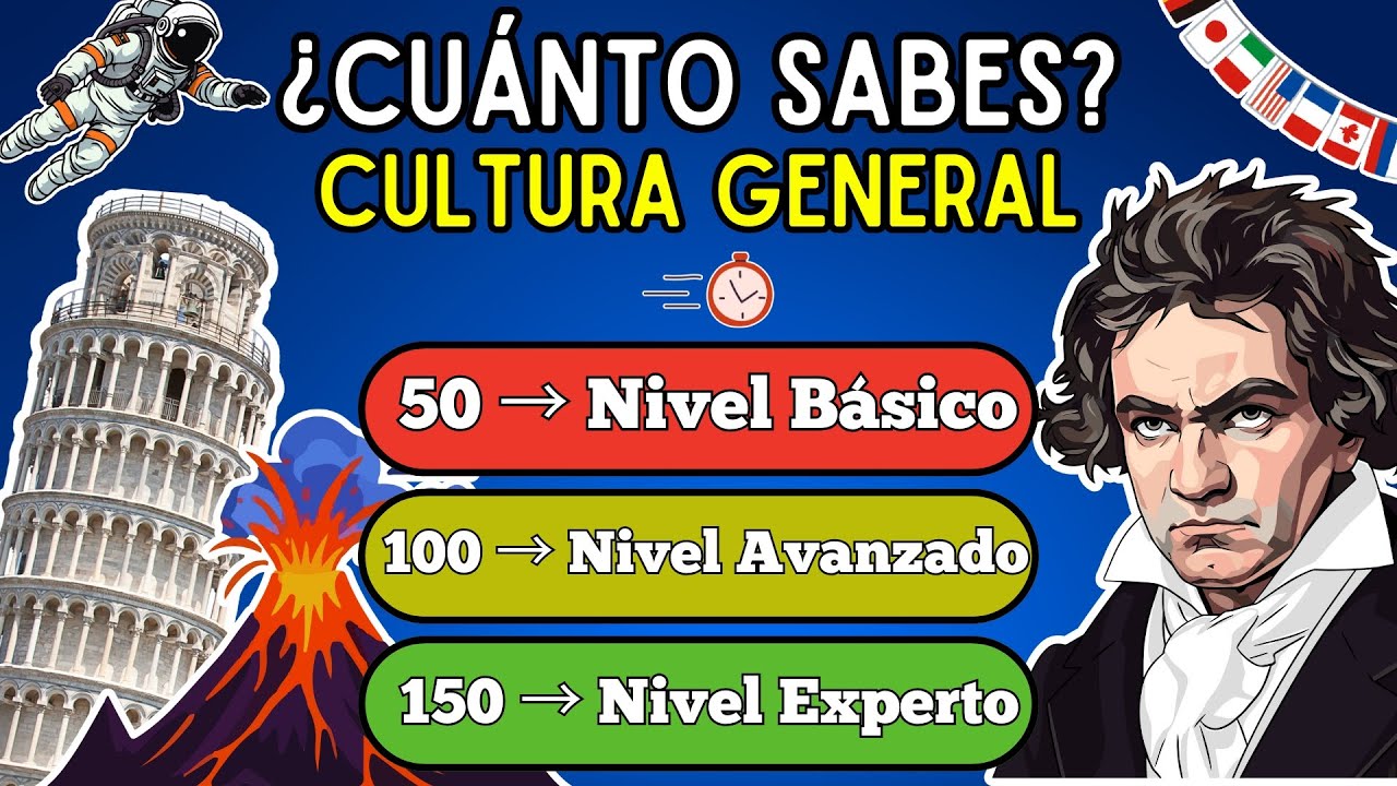 ¿Cuánto Sabes de Cultura General? 🧠🌍 | 150 Preguntas para Aprender y Ponerte a Prueba 🤓📚