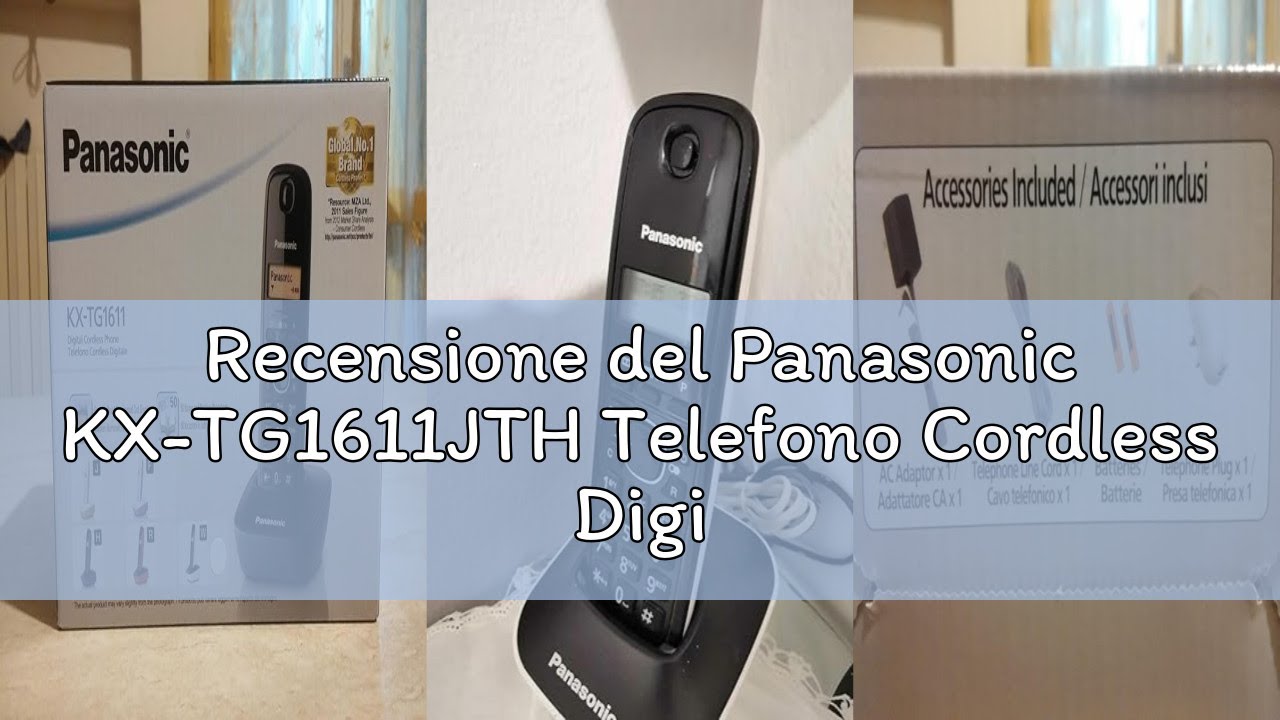 Recensione del Panasonic KX-TG1611JTH Telefono Cordless Digitale, Unità Base e Ricevitore Singolo, I