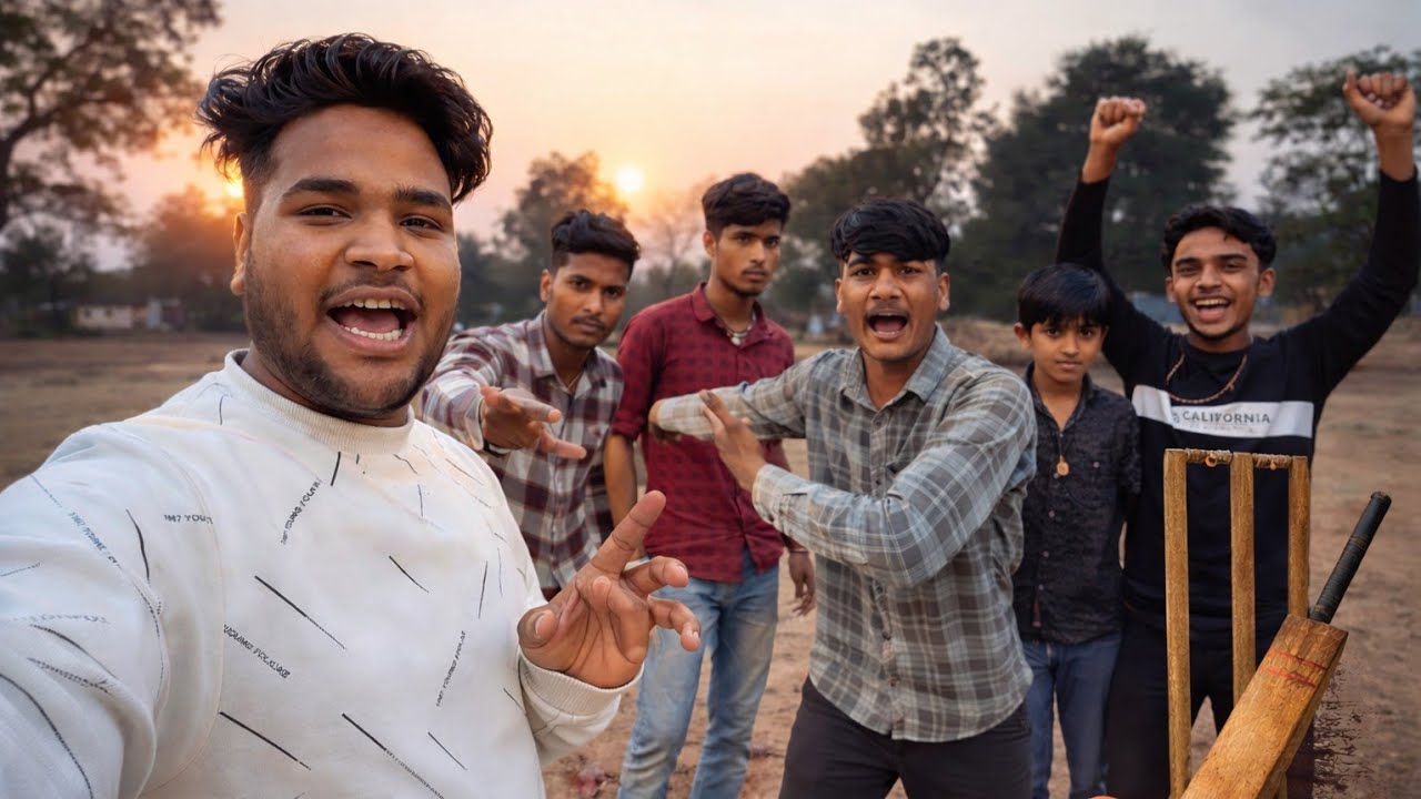 गाँव का जबरदस्त क्रिकेट मैच 😱 🏏