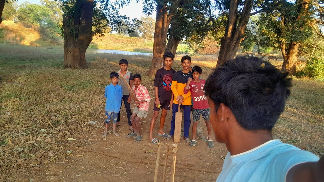 Cricket with kids .🏏 Popat ho gaya.😄